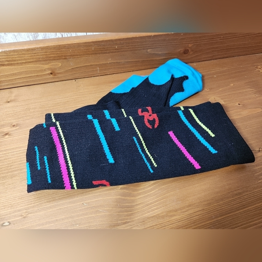 Pro Compression Marathon Black with Neon Stripes Socks